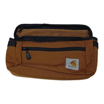 Carhartt Nylon Fabric Shoulder Bag Crossbody Bag Small Size Unisex Brown