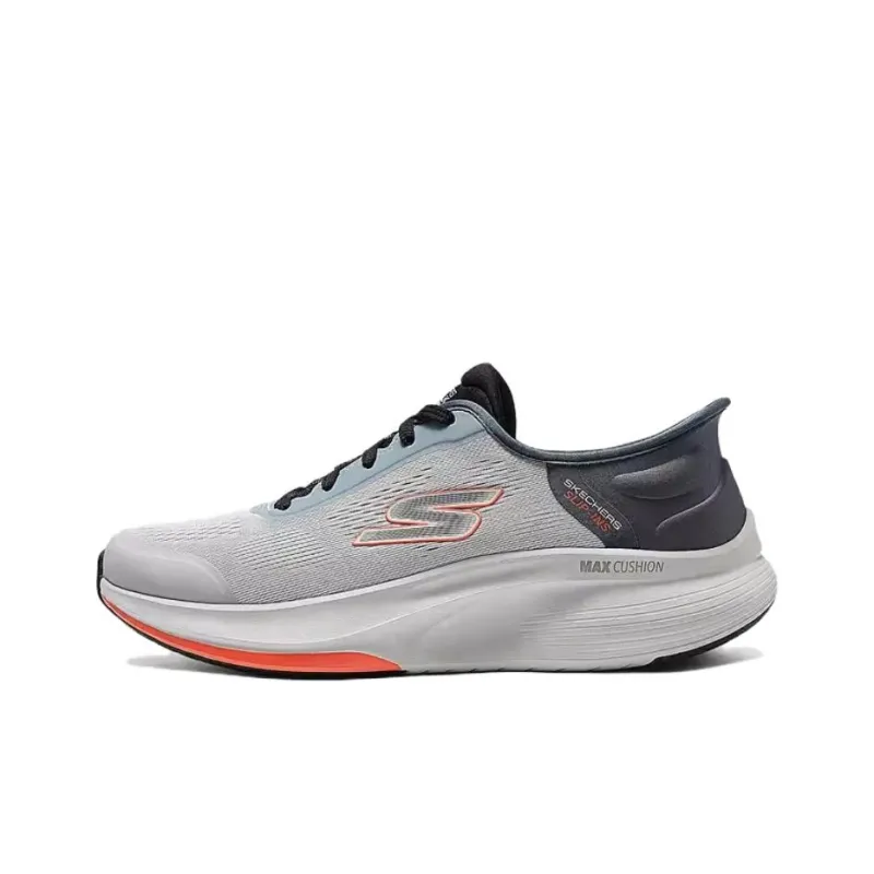 Skechers WOMEN'S GO WALK Anti Slip Wear Resistant Low Top Casual Shoes Men's Gray Blue-0
