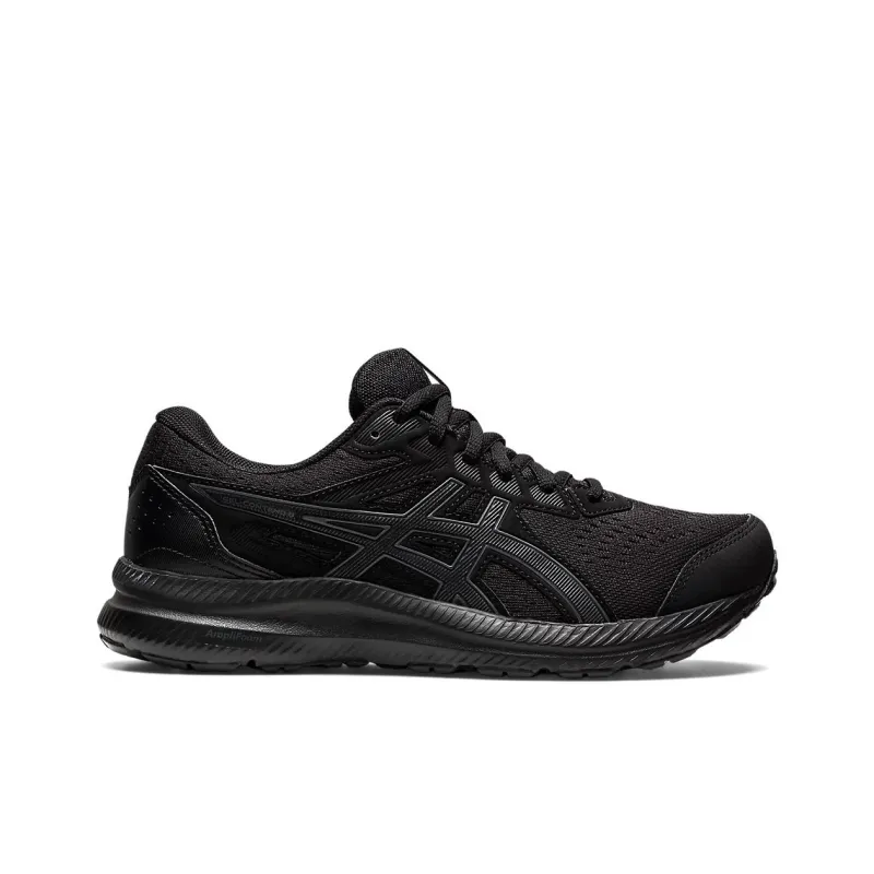 Asics Gel Contend 8 Wear Resistant Low Top Casual Running Shoes Women's Black-1