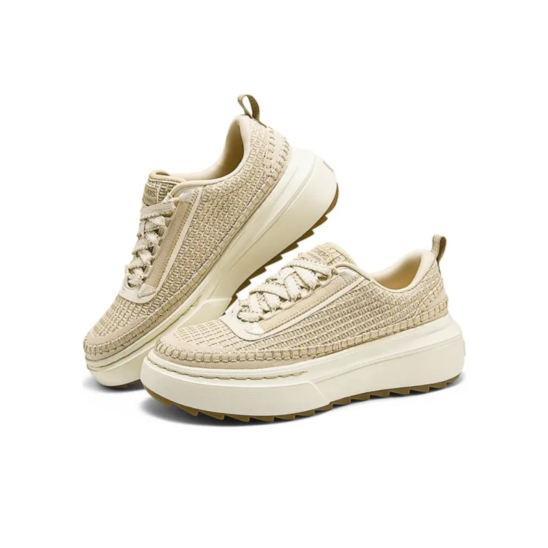 Skechers Court Classics Cushioned Wear Resistant Breathable Low Top Casual Skateboard Shoes Women's Wheat-2