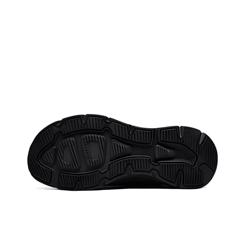 Skechers Breathable Lightweight Low Top Running Shoes Women's Black-5