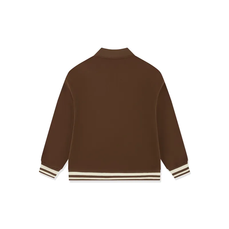 QIAODAN Baseball Jacket Men's Cream White-1