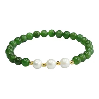 LUXLINE Hetian Jade Bracelets Jasper Women's