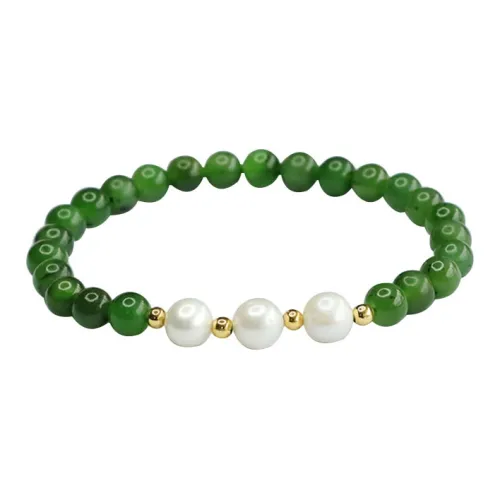 LUXLINE Hetian Jade Bracelets Jasper Women's