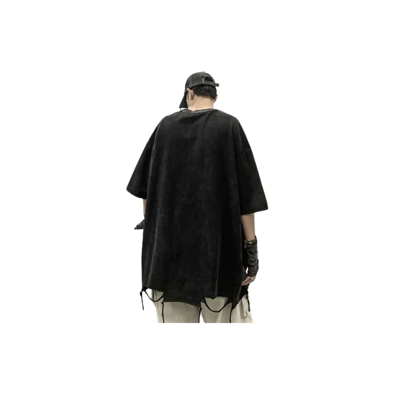 PAINT STAIN Minimalist Style Versatile T Shirt Men's-4