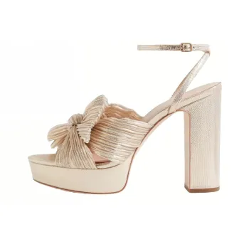Loeffler Randall Natalia 115mm Plissé-lamé Sandals