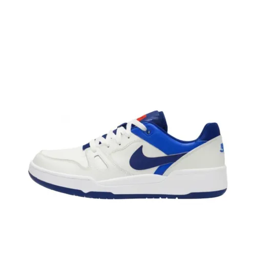 Nike Full Force Skateboard Shoes Men Low-Top White/Blue