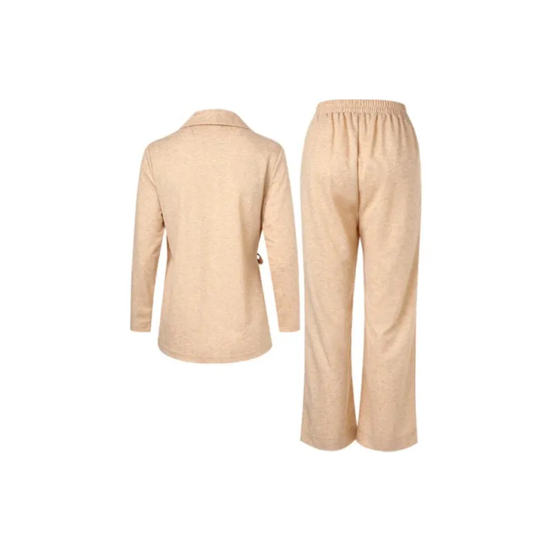 Yiner Life Home Pajama Set Women's Apricot-1