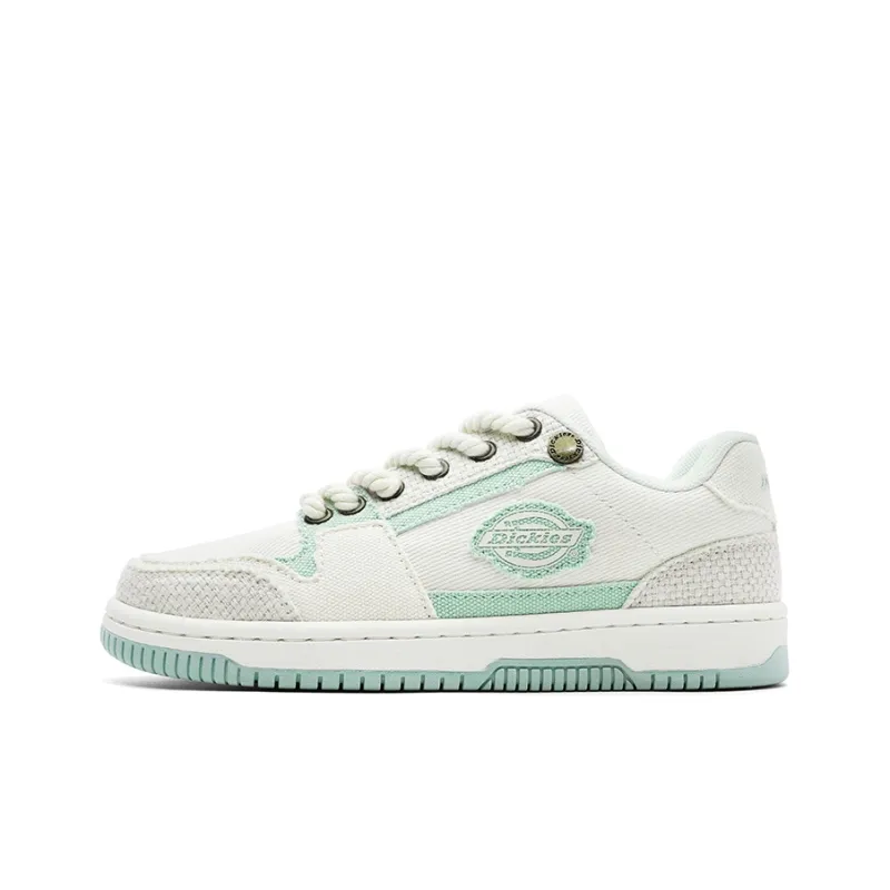 Dickies Low-Top Skateboard Shoes Unisex White Mint Green-5