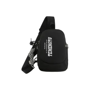 Morellybear Nylon Crossbody Bags Sling Bags Regular Unisex Black/White/Gray