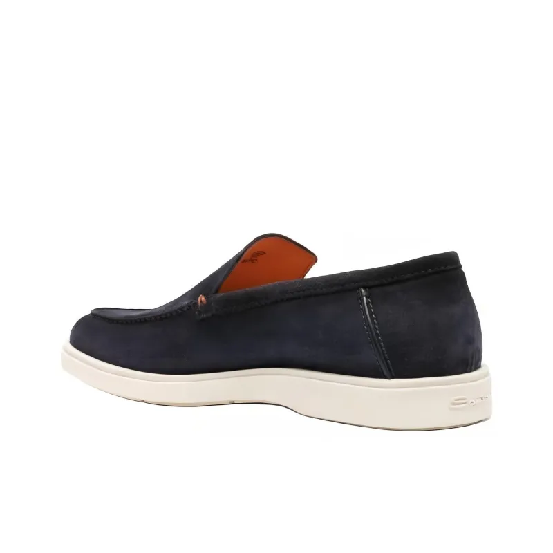 Santoni Almond-toe Suede Loafers-3