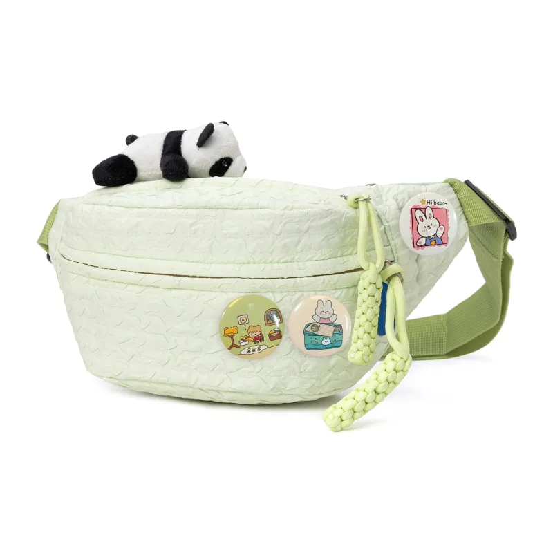 UNITE STAR Nylon One Shoulder Crossbody Bag, Sling Bag Regular Women's Pink/Green/Yellow-1