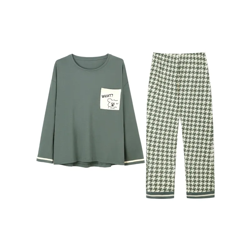 XIN1BU Pajama Set Women's Summer Willow Green-0