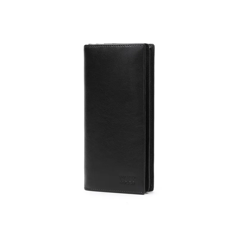 ELLE HOMME Top Grain Cow Leather Handheld Wallet Regular Men's Black-1