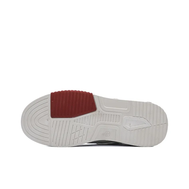 Warrior Wear-resistant And Lightweight Low-Top Skateboard Shoes Men's Beige Blue Red-3