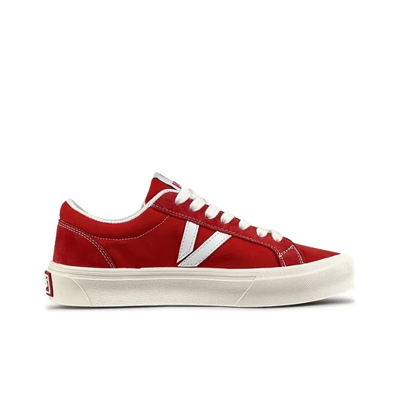 VFDF Durable Breathable Lightweight Low Top Canvas Shoes Unisex Red-1