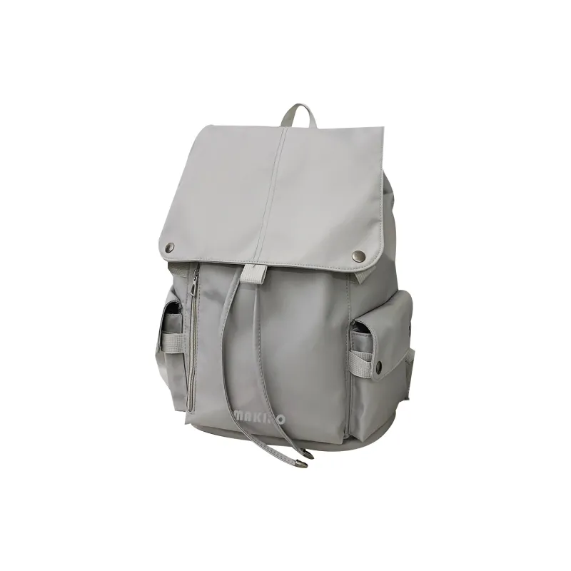 MAKINO Fabric Backpack Unisex Black/Gray/Coffee-7
