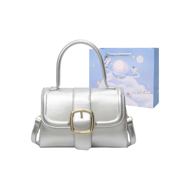 Duoluplo Doron Paul PU Crossbody One Shoulder Handbag Regular Women's Black/Ecru/Silver/Pink-9