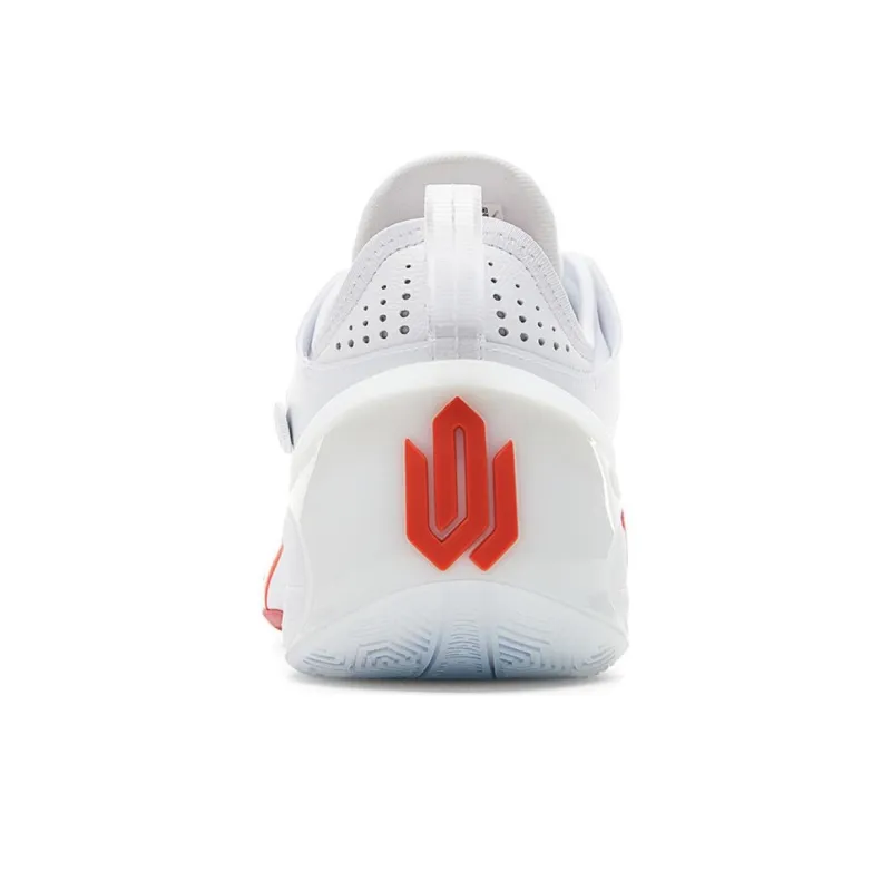PEAK Cushioning Anti-Slip And Wear-Resistant Rebound Low-Top Basketball Shoes Men's White Red-3