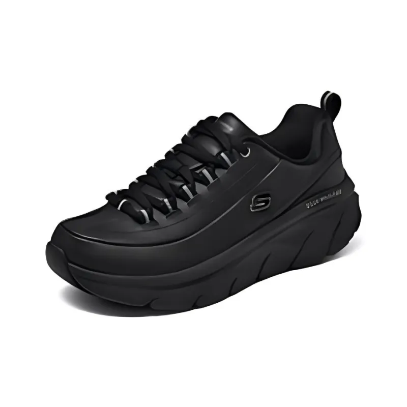 Skechers Breathable Lightweight Low Top Running Shoes Women's Black-2