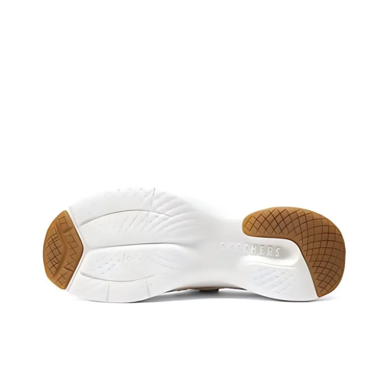 Skechers Breathable Lightweight Low Top Running Shoes Women's Beige-5
