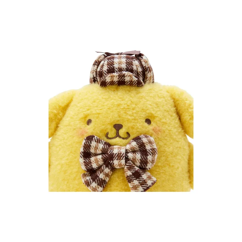 Sanrio Pompompurin Mocha Plaid Collection Dolls Plush Doll 19cm Height-2