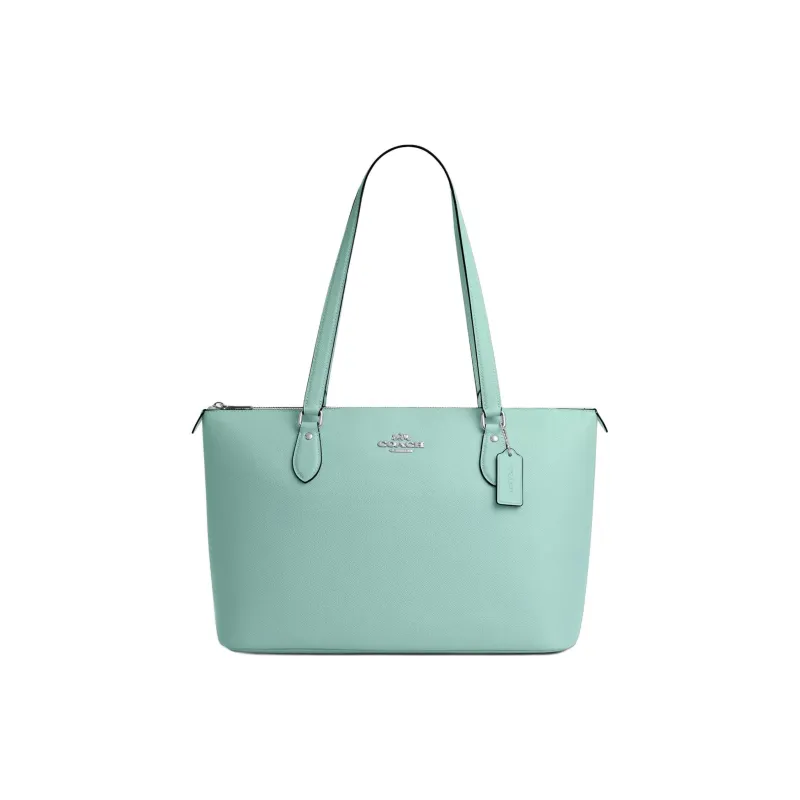 COACH Gallery Recycled Leather Tote Bag Shopping Bag Handbag Large Size Women's Faded Blue-0
