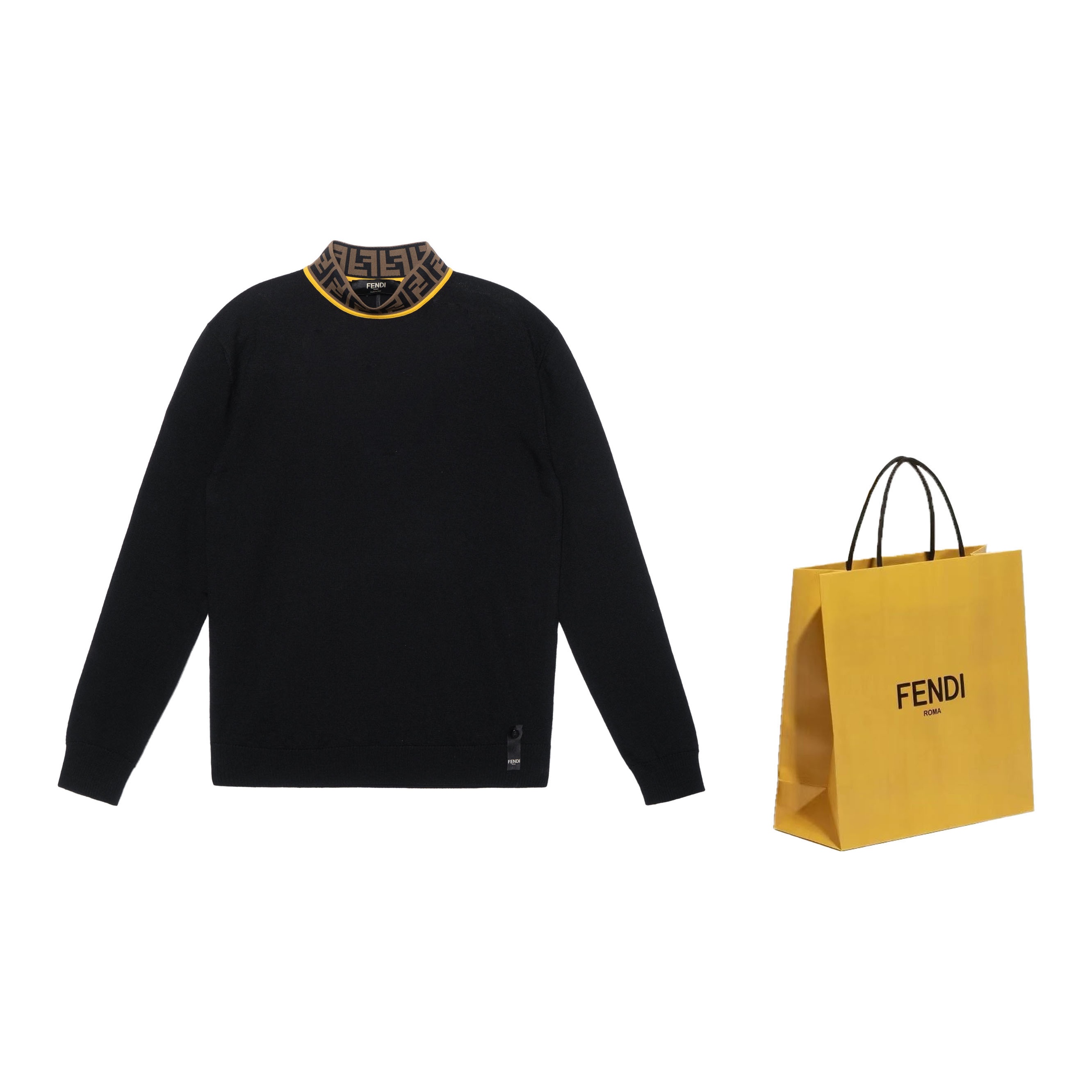 FENDI Sweaters Men Black - POIZON
