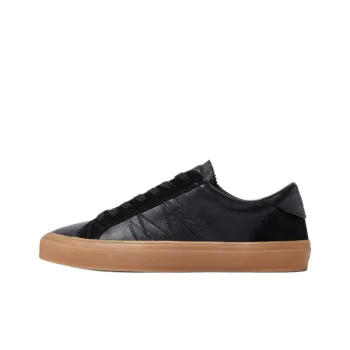 Moncler Monaco M Low Top Skateboard Shoes 3cm Men's Black