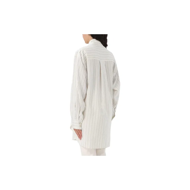 ISABEL MARANT Long Sleeved Striped Buttoned Shirt-1