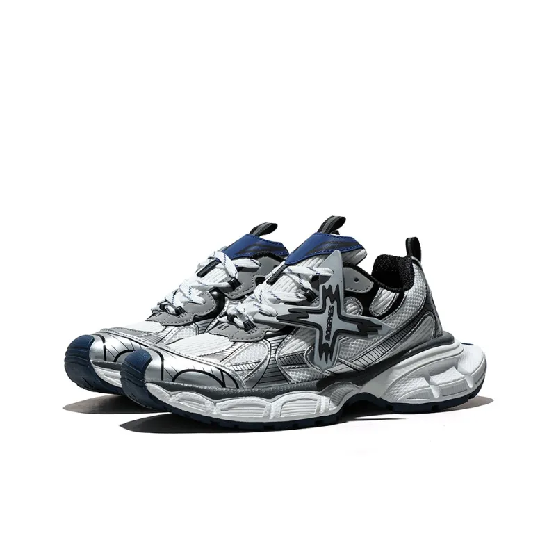 BOIGEMES Chunky Sneakers Unisex Low Top White/Black/Gray/White Blue/Champagne-18