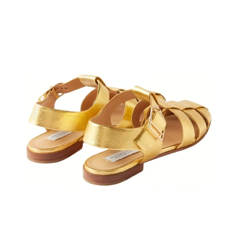 GABRIELA HEARST Roman Sandals Women's Gold-2