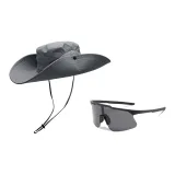 Gray (Bucket Hat+Sunglasses)