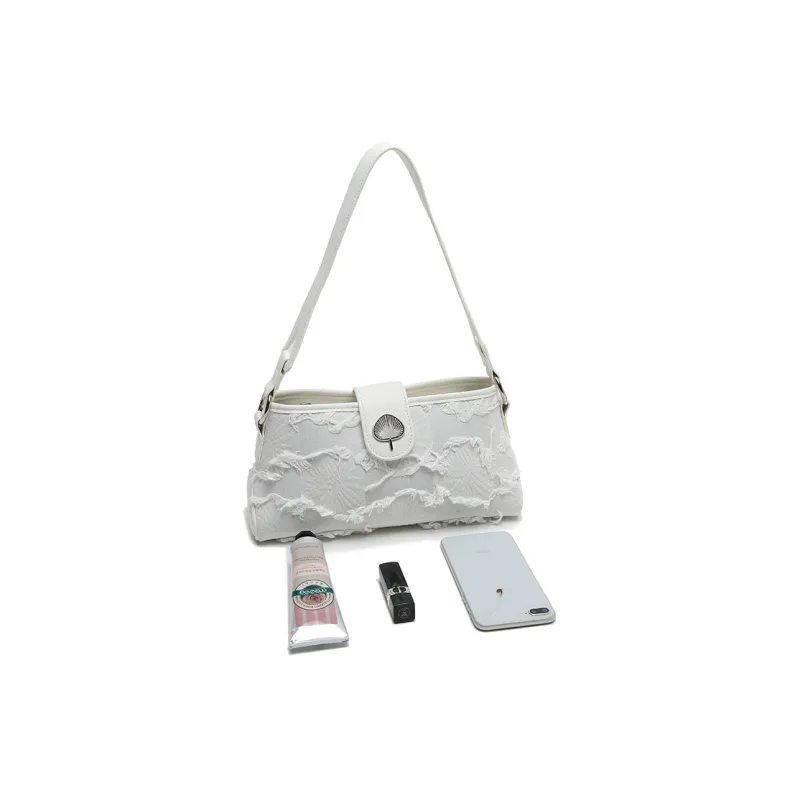 Carit&Koty Polyurethane Synthetic Leather Fabric Bonded Shoulder Bag Regular Women's White-3