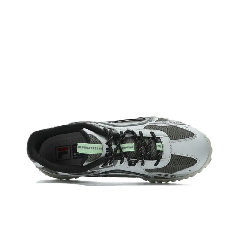 FILA PEBBLE Cushioned Slip Resistant Low Top Casual Running Shoes Men's Gray-3