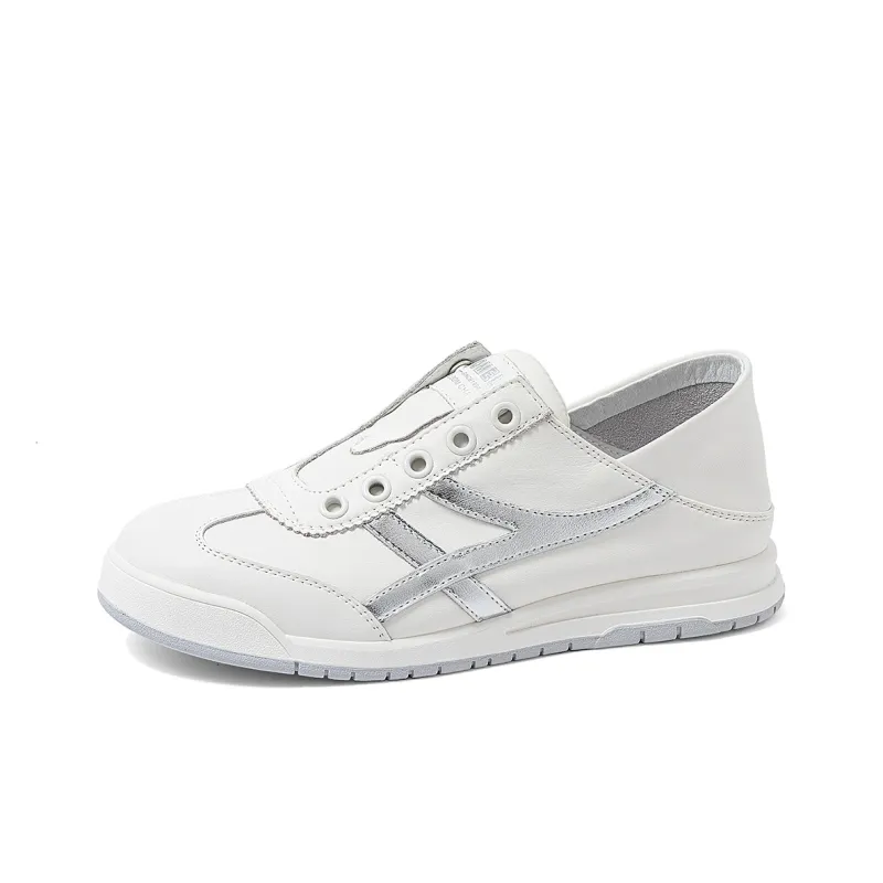 COMELY Casual Shoes Women's Low Top Ecru/Blue/Silver-1