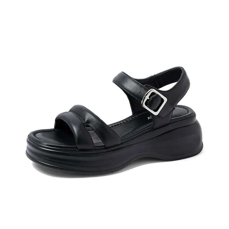 COMELY Beach Sandals Women's Ecru/Black-8