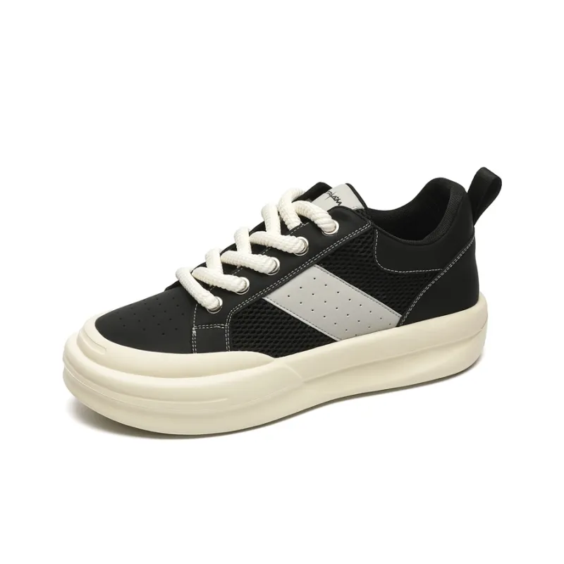 JIETEGONGYANG Lightweight Breathable Height Increasing Low-Top Skateboard Shoes Men's-1