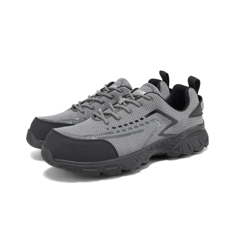 Jeep Anti Slip And Wear Resistant Coverage Low Top Labor Shoes Outdoor Shoes Unisex Gray-2