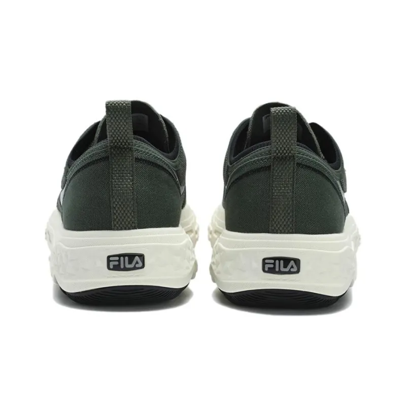 FILA ROCK Anti Slip Wear Resistant Low Top Canvas Shoes Men's Green-3