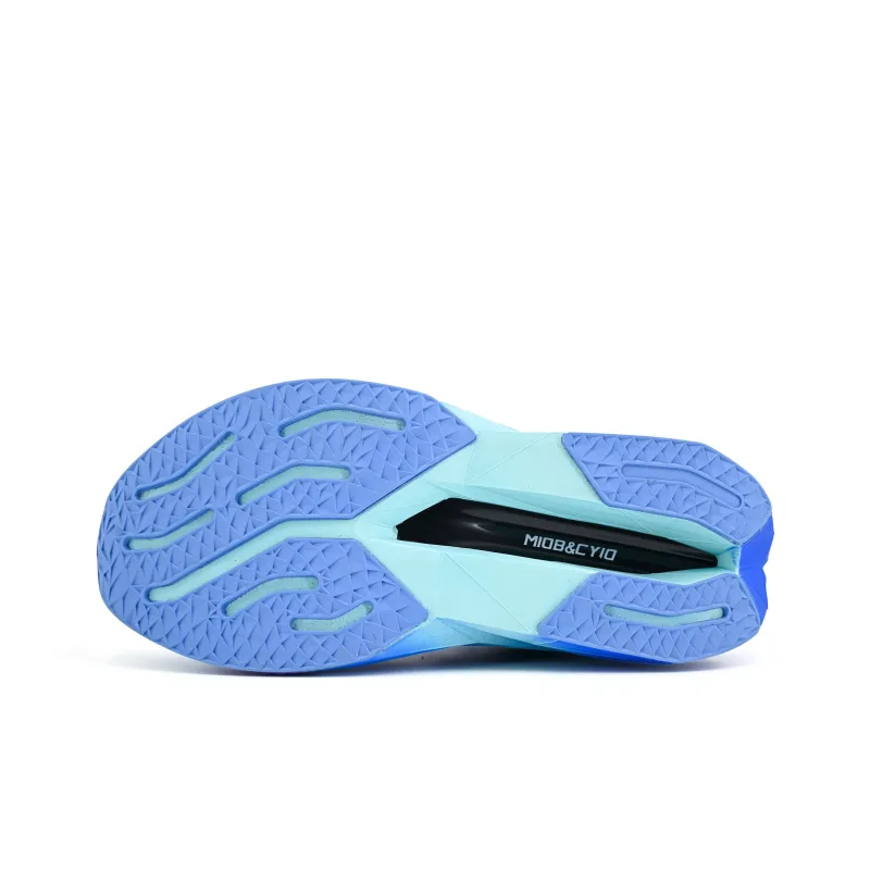 Miob&cyio Balance Anti Rollover Low Top Rocket Technology Running Shoes Unisex Flowing Purple Chasing Blue-4
