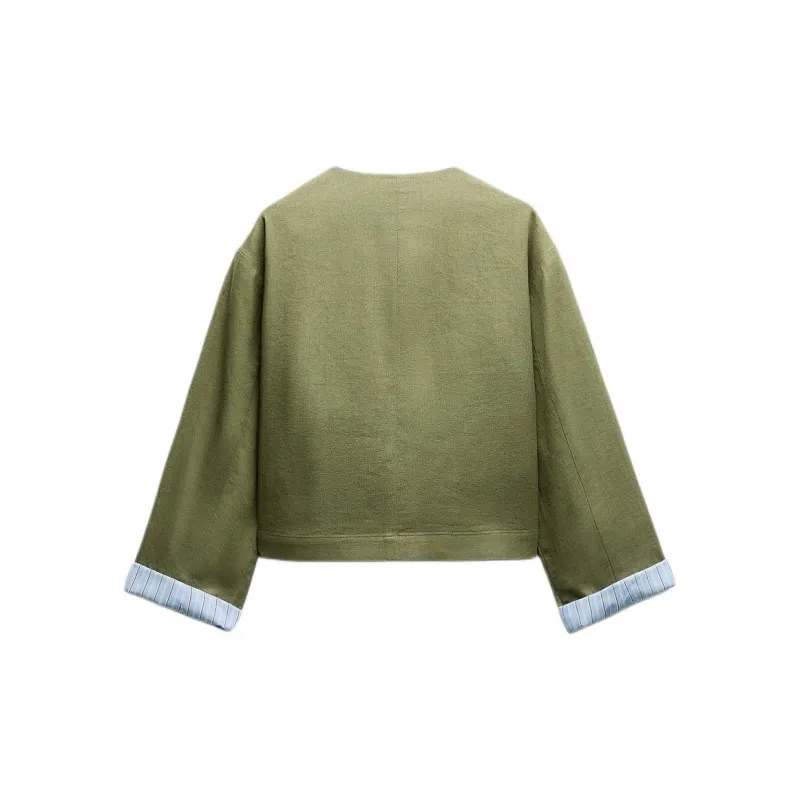 ZARA Jackets & Coats Women's Khaki-1
