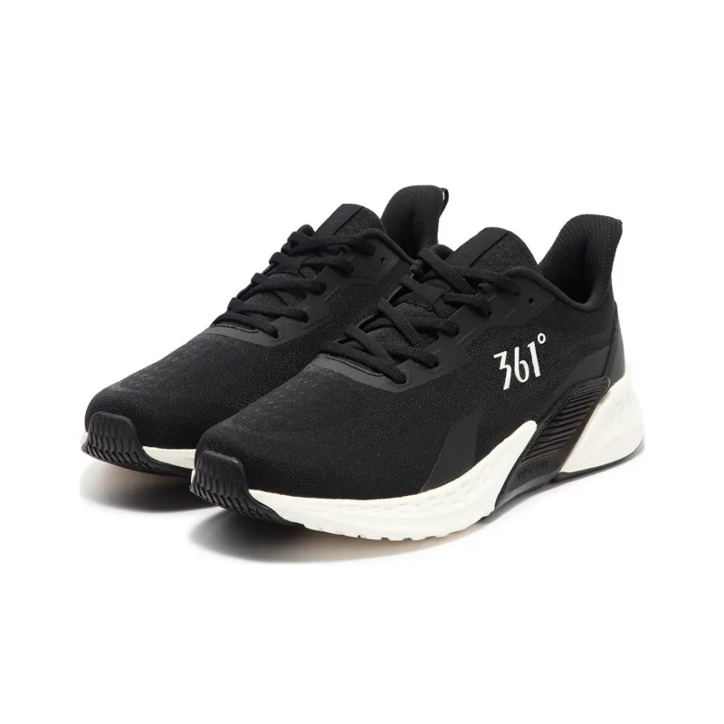 361° Cushioning, Abrasion Resistant, Breathable, Lightweight Low Top Casual Running Shoes Men's Black White-3