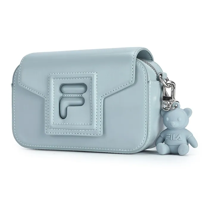 FILA Polyurethane Bonded Synthetic Leather Crossbody Bag Extra Small Women's Chaos Gray Green-1