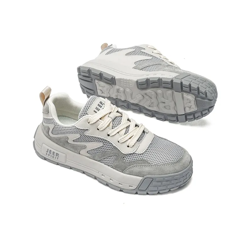 JEEP SPIRIT Skateboard Shoes Men Low Top Light Sandy-3