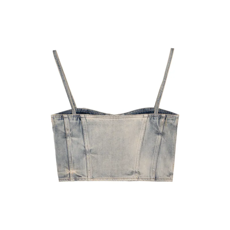 SAINT LAURENT SS22 Camisole Women's Light Blue-1