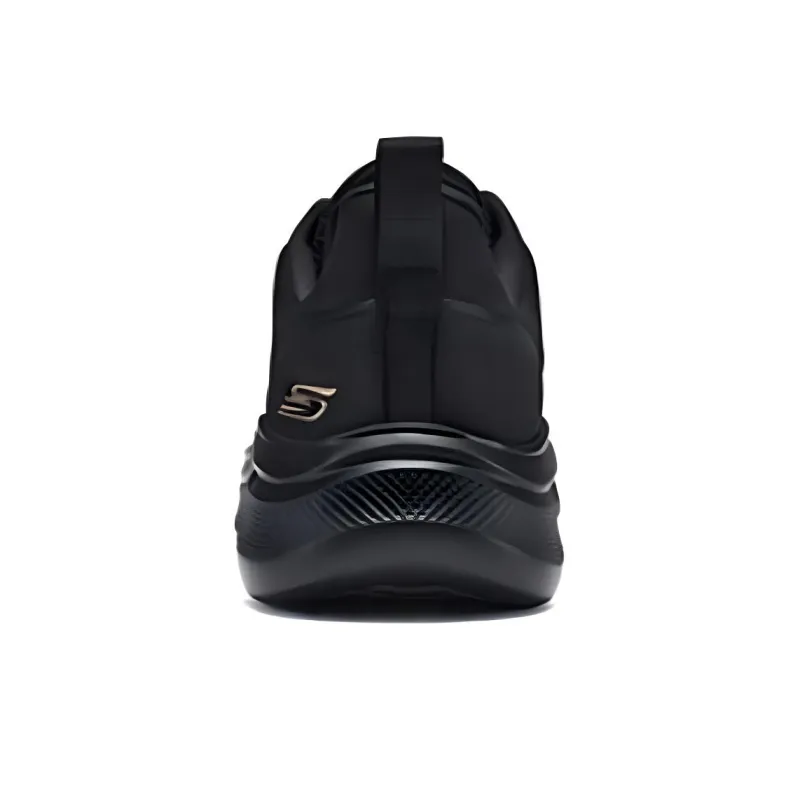 Skechers Breathable And Lightweight Low Top Running Shoes Women's Black-3
