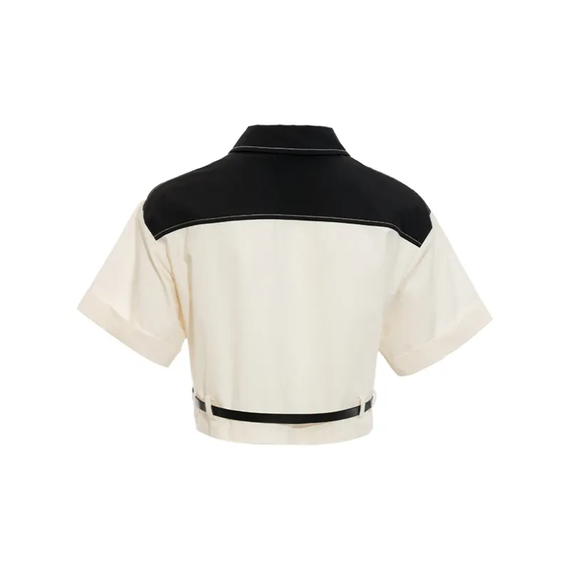 JESSYLINE Shirt Women's Black/Beige-1
