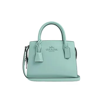 COACH Refined Calfskin Shoulder Bag, Crossbody Bag, Handbag Trumpets Women's Faded Blue