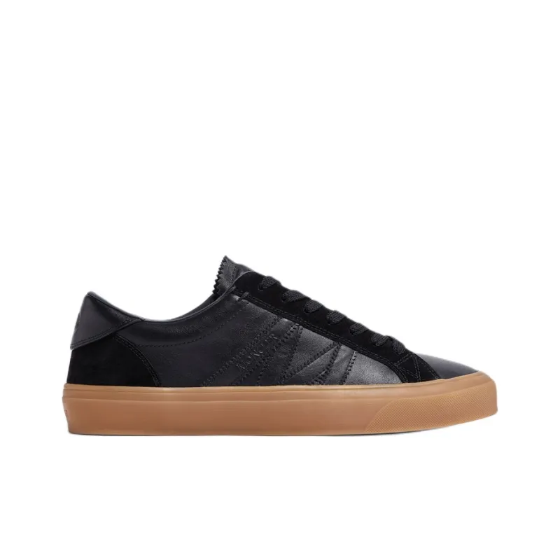 Moncler Monaco M Low Top Skateboard Shoes 3cm Men's Black-1